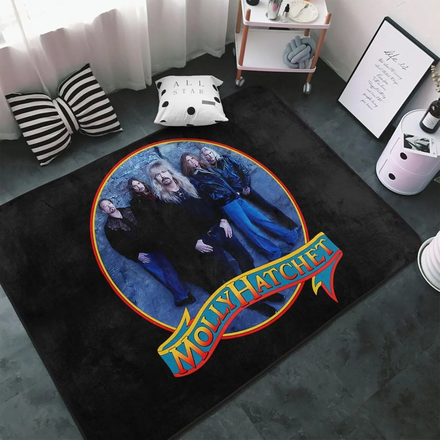 Molly Musics Hatchet Area Big Rugs Anti Slip Soft Floor Mat Rug for Bedroom Living Room Home Decor 60X39 inches