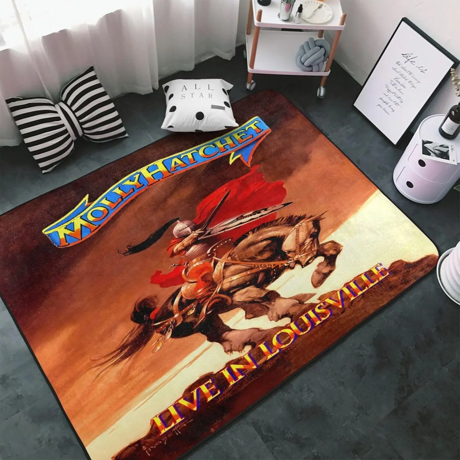 Molly Musics Hatchet Area Big Rugs Anti Slip Soft Floor Mat Rug for Bedroom Living Room Home Decor 60X39 inches