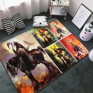 Molly Musics Hatchet Area Big Rugs Anti Slip Soft Floor Mat Rug for Bedroom Living Room Home Decor 60X39 inches