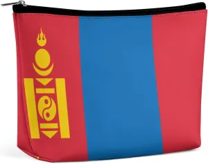 Mongolia Flag Lightweight Cosmetic Bag Travel Makeup Pouch Organizer for Women