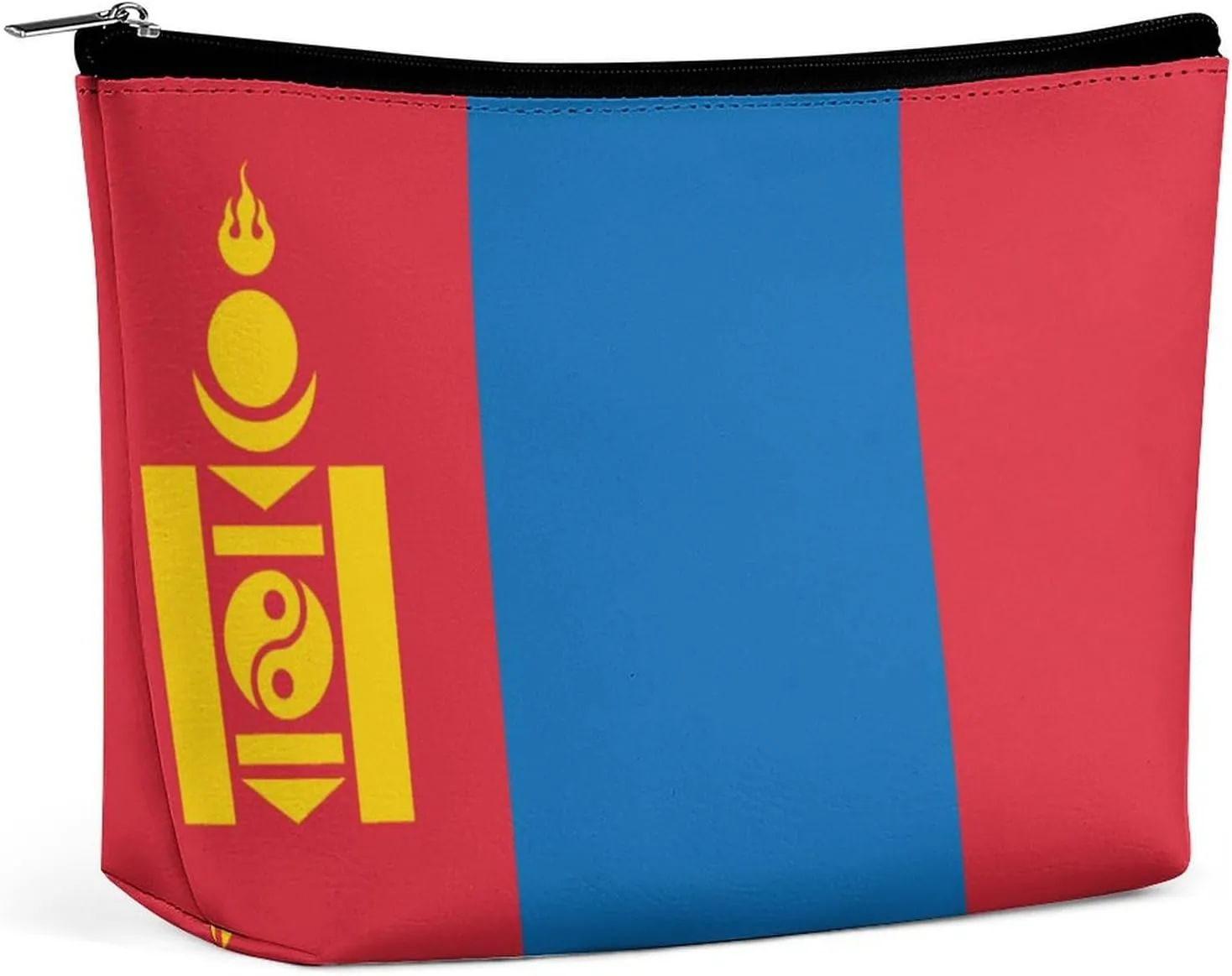 Mongolia Flag Lightweight Cosmetic Bag Travel Makeup Pouch Organizer for Women