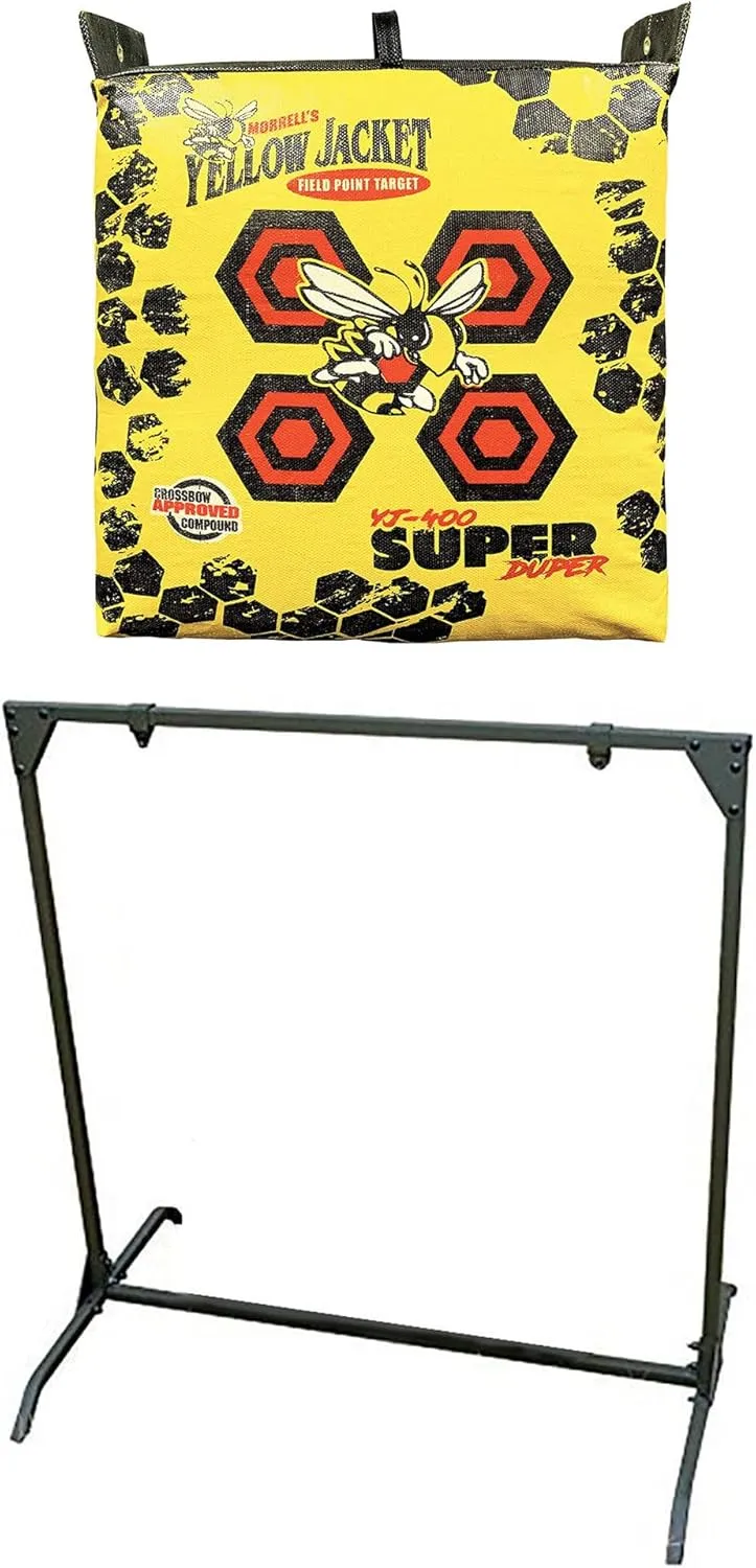 Morrell Yellow Jacket Field Point Archery Bag Target with HME Products Bow Practice Bowhunting Archery Range Practice 30 Inch Shooting Stand