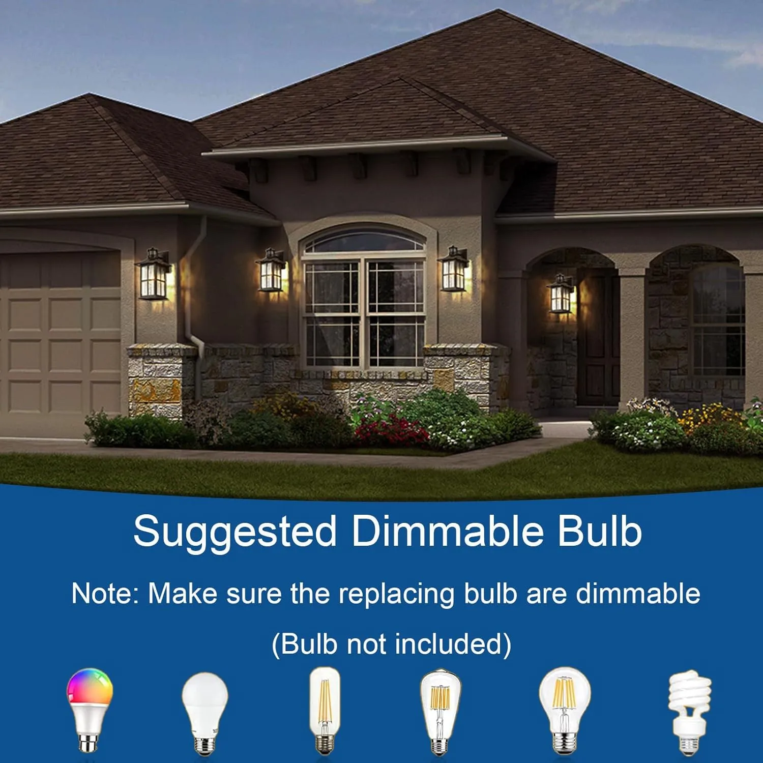 Motion Sensor Porch Light Dusk to Dawn Outdoor Wall Lantern Black Exterior Sconce Lighting Fixtures Modern Outside Wall Mount Coach Lamp for House Garage Patio Front Door