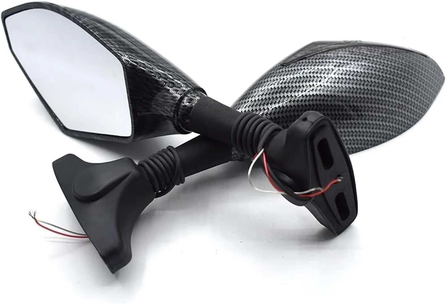 Motorcycle Rearview Mirror for CBR600 F4/F4I for CBR600RR 900RR 1000RR Universal Motorcycle Rearview Mirror with/LED Turn Signal Handlebar Rear View Mirror