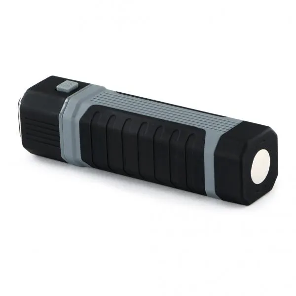 Multifunction COB LED Stretchable Flashlight Camping Light w/ Magnet Black