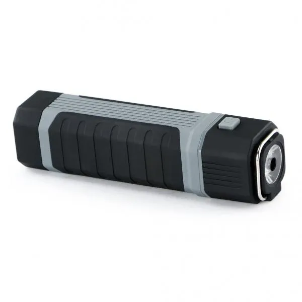 Multifunction COB LED Stretchable Flashlight Camping Light w/ Magnet Black