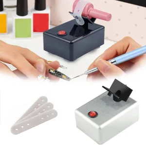 Nail Polish Shaker Machine, Nail Gel Polish Mixer, Nail Lacquer Shaker, Model Paints Shaker Vibrating Screen 3200 Shakes/Min Lash Varnish Bottle Glue Shaking Machine for Nail Art Ink (Silver US)