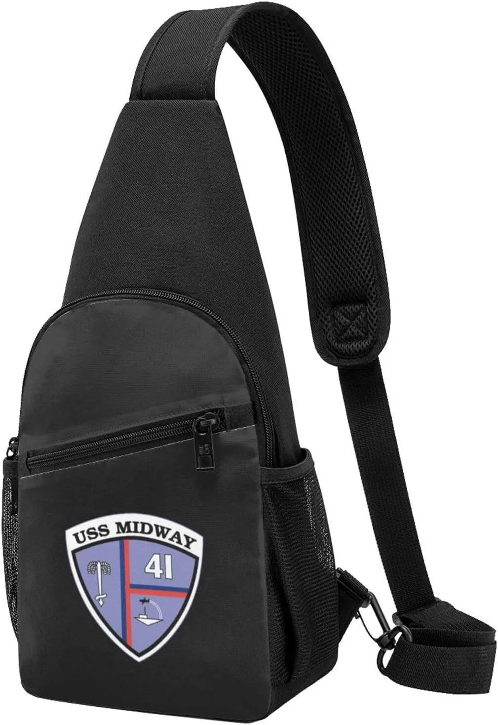 Navy Uss Midway Cv-41 Unisex Chest Bag Lightweight Crossbody Shoulder Bag Travel Pocket