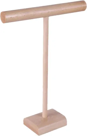 Necklace Display Holder Necklace Holder, Necklace Organizer Display Stand, Wooden T-bar Jewelry Display Stand Jewelry Accessory Stand for Selling Jewellery Stand Holder(Small)