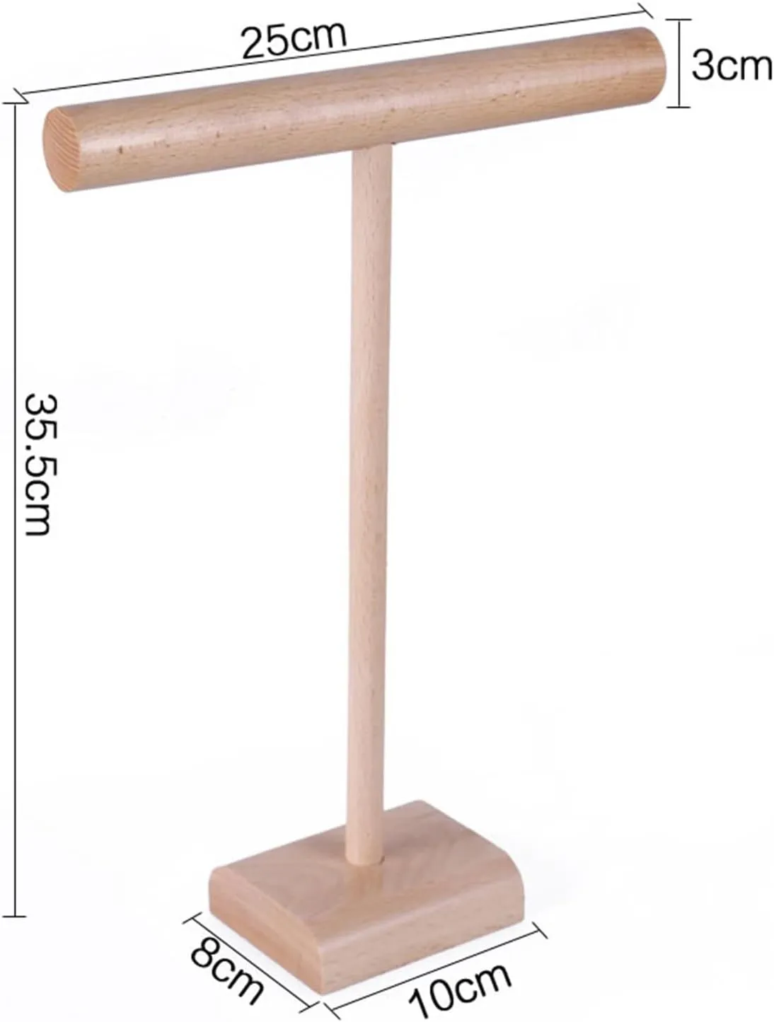 Necklace Display Holder Necklace Holder, Necklace Organizer Display Stand, Wooden T-bar Jewelry Display Stand Jewelry Accessory Stand for Selling Jewellery Stand Holder(Small)
