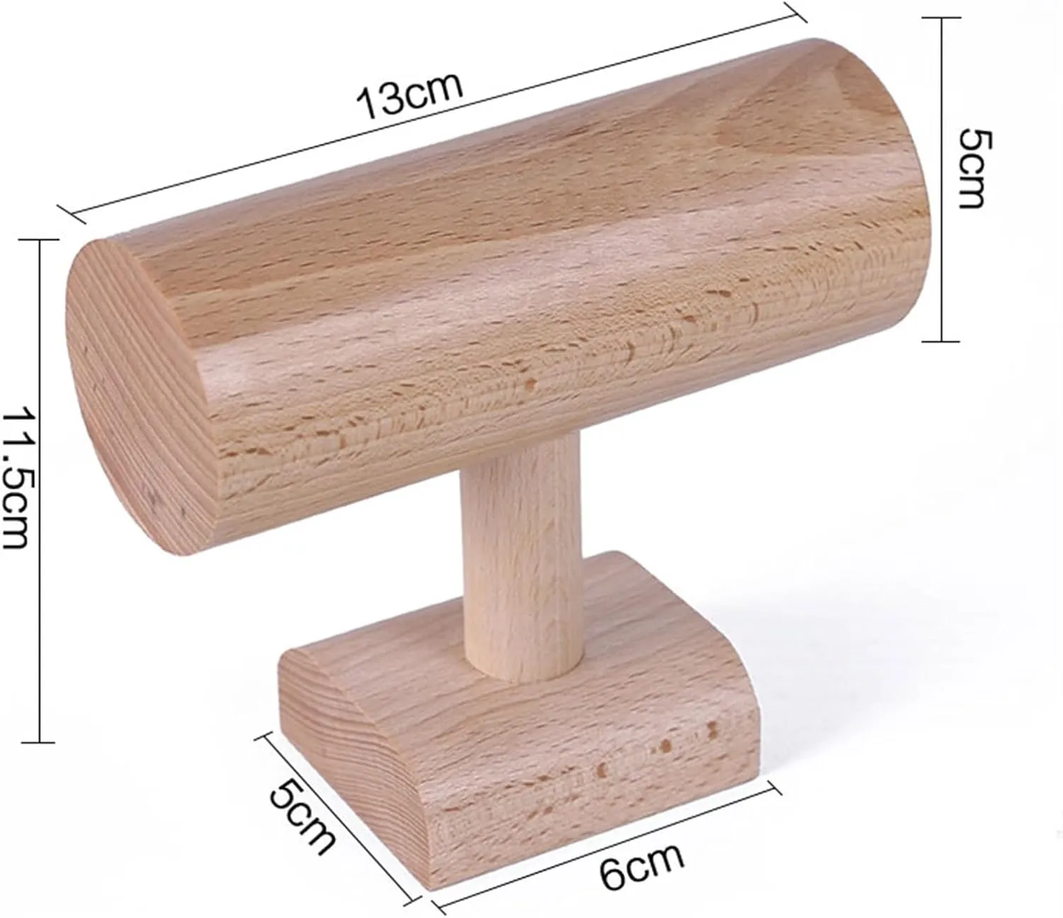 Necklace Display Holder T-bar Jewelry Display Stand Wooden Display Jewelry Accessory Stand, Bracelet Scrunchie Holder Display for Store, Showcase and Home Jewellery Stand Holder(Small)