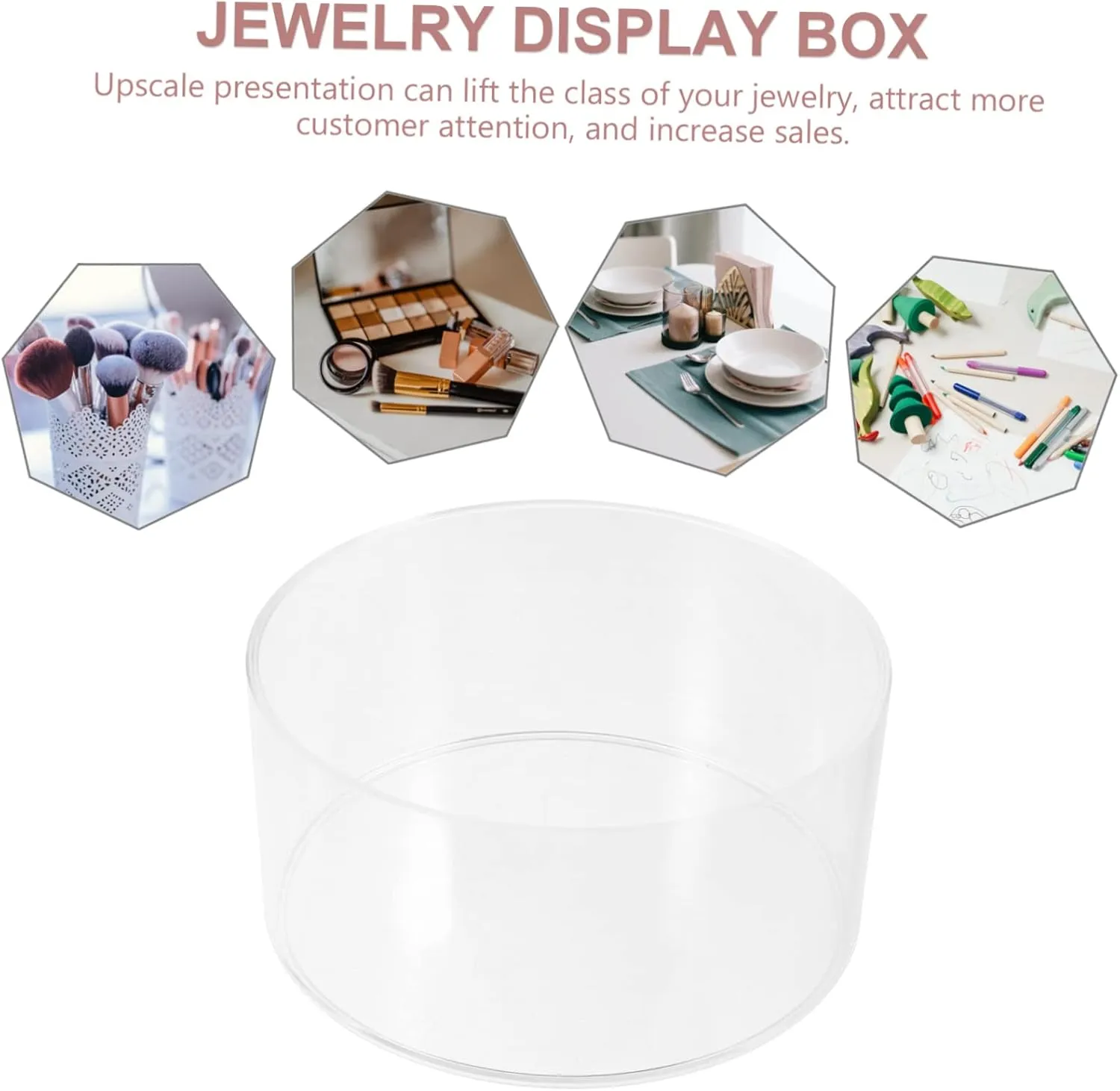 Necklace Earring Display Case Watch Band Holder Elegant Plastic Jewelry Organizer Clear Acrylic Storage Box