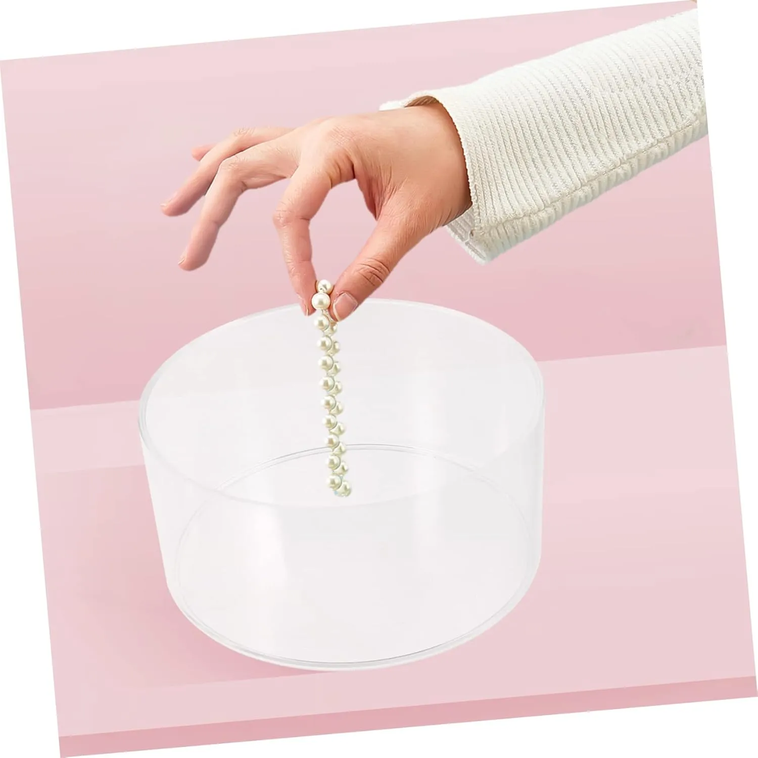 Necklace Earring Display Case Watch Band Holder Elegant Plastic Jewelry Organizer Clear Acrylic Storage Box