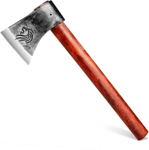 NEDFOSS Kung-Fu Throwing Axe Set, 16" Throwing Hatchet with 1065 High Carbon Steel and Beech Wood Handle, Great for Axe Throwing Game and Outdoor Recreation, Gift for Men(1pc)