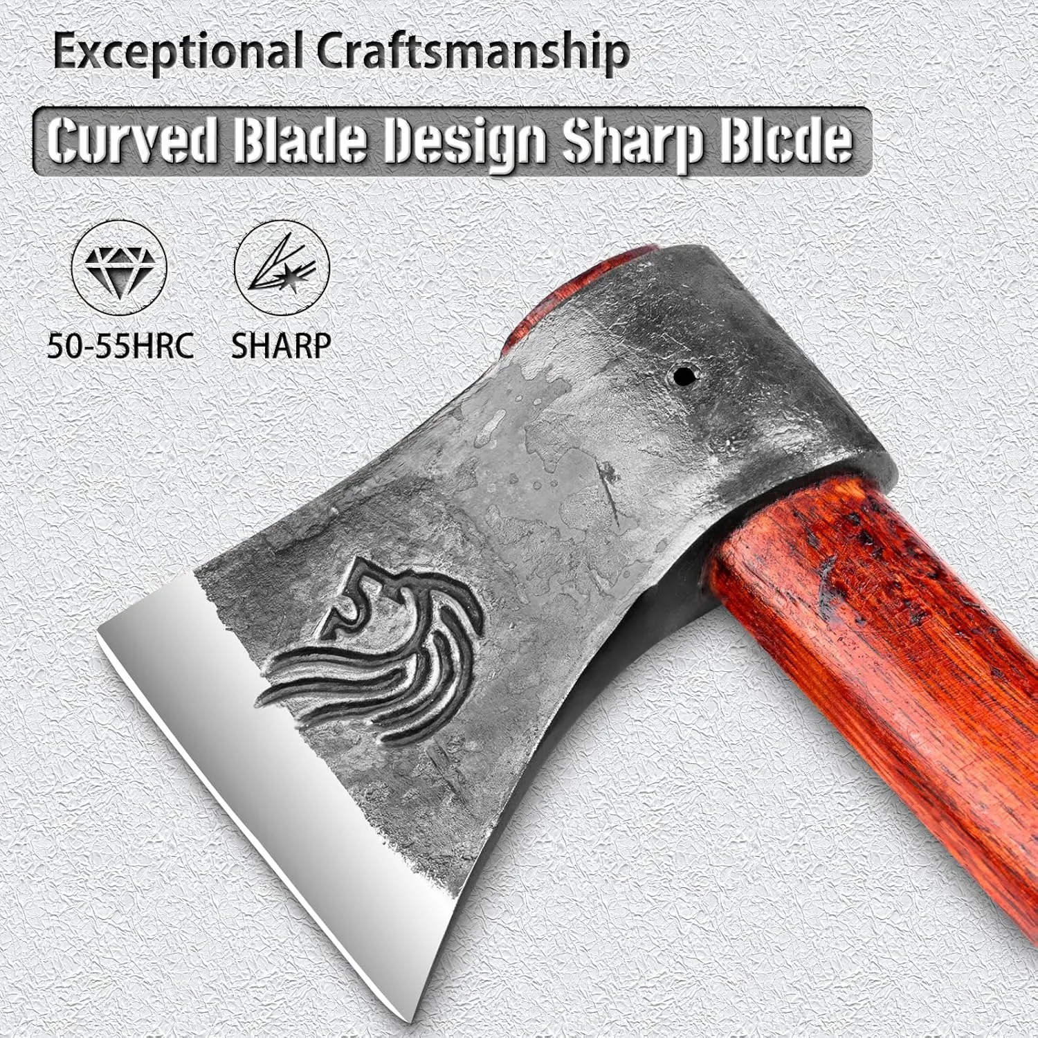 NEDFOSS Kung-Fu Throwing Axe Set, 2 Pack of 16 Inches Throwing Hatchet with 1065 High Carbon Steel and Beech Wood Handle, Great for Axe Throwing Game and Outdoor Recreation, Gift for Men（2pcs）