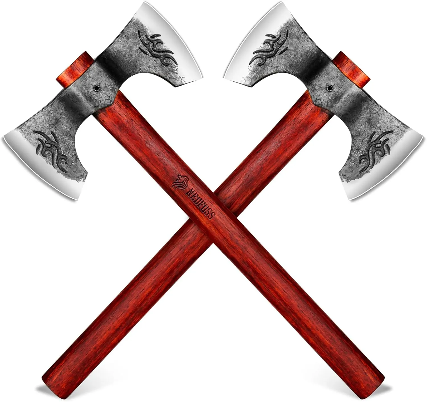 NEDFOSS Thor 16" Throwing Axe 2 Pack, Professional Throwing Axes and Tomahawks. Perfect for Axe Throwing Game for Backyard, Recreation, Competition, Gifts for Men Women（2pcs）