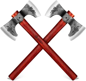 NEDFOSS Thor 16" Throwing Axe 2 Pack, Professional Throwing Axes and Tomahawks. Perfect for Axe Throwing Game for Backyard, Recreation, Competition, Gifts for Men Women（2pcs）
