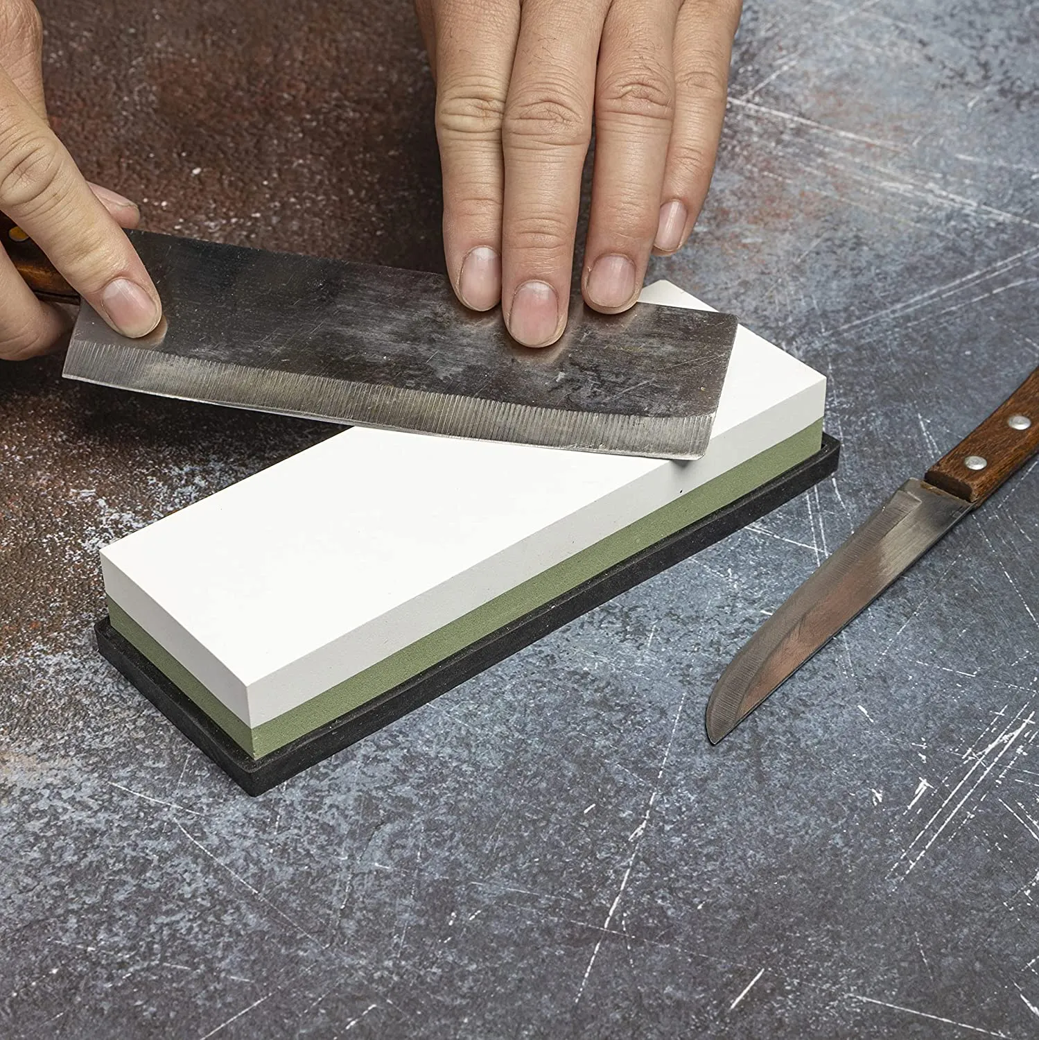 NEIKO 54003A Whetstone | Knife Sharpening Stone | 3000 & 8000 Grit, Fine Detail | Premium & Highly Durable Corundum Stone | 2 Side Water Stone, Scissor, Blade, Kitchen Knife Sharpener Wet Stone…