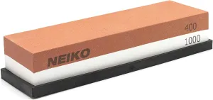 NEIKO 54004A Whetstone | Knife Sharpening Stone | 400 & 100 Grit, Coarse | Premium & Highly Durable Corundum Stone | 2 Side Water Stone, Scissor, Blade, Kitchen Knife Sharpener Wet Stone…