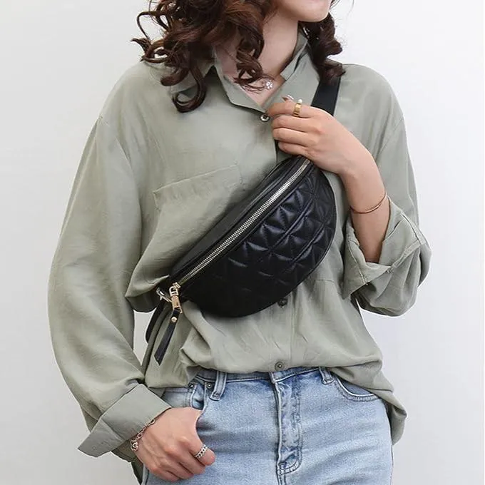 Neri | Stylish Quilted Waist Bag for Hands-Free Convenience