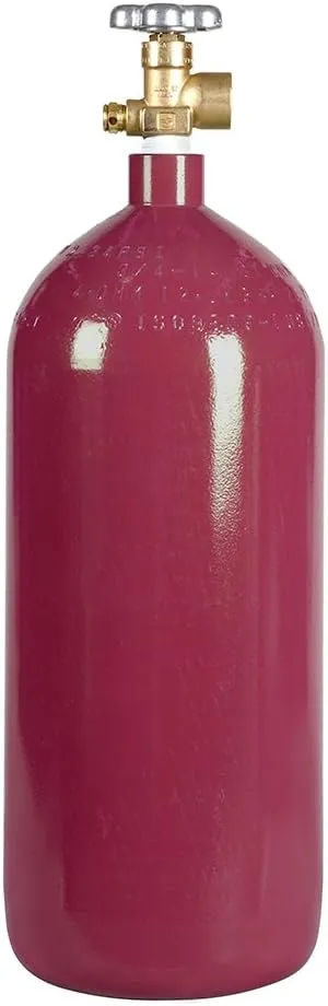 New 40 cu ft Steel Nitrogen Cylinder with CGA580 Valve