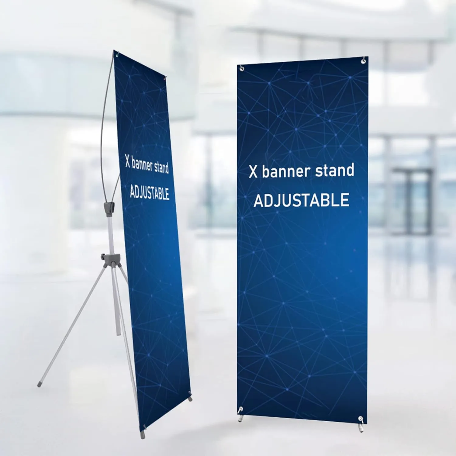 New & Premium Adjustable 36"x72" X-Frame Banner Stand Portable Travel Bag Trade Show Exhibition