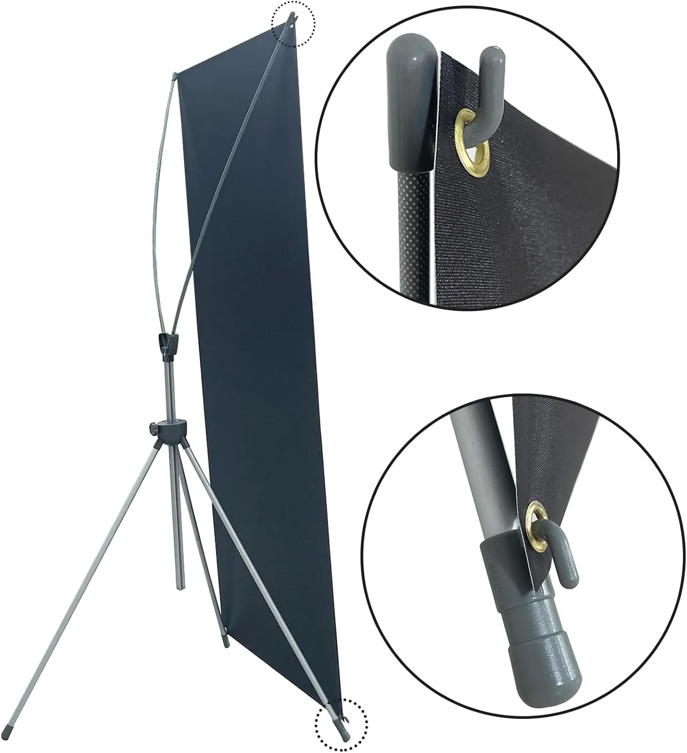 New & Premium Adjustable 36"x72" X-Frame Banner Stand Portable Travel Bag Trade Show Exhibition