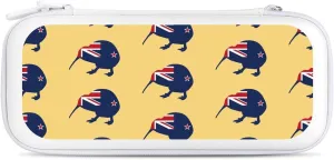 New Zealand Kiwi Birds Hard Shell Travel Case with Rope 15 Game Card Pockets Compatible with Switch Protective