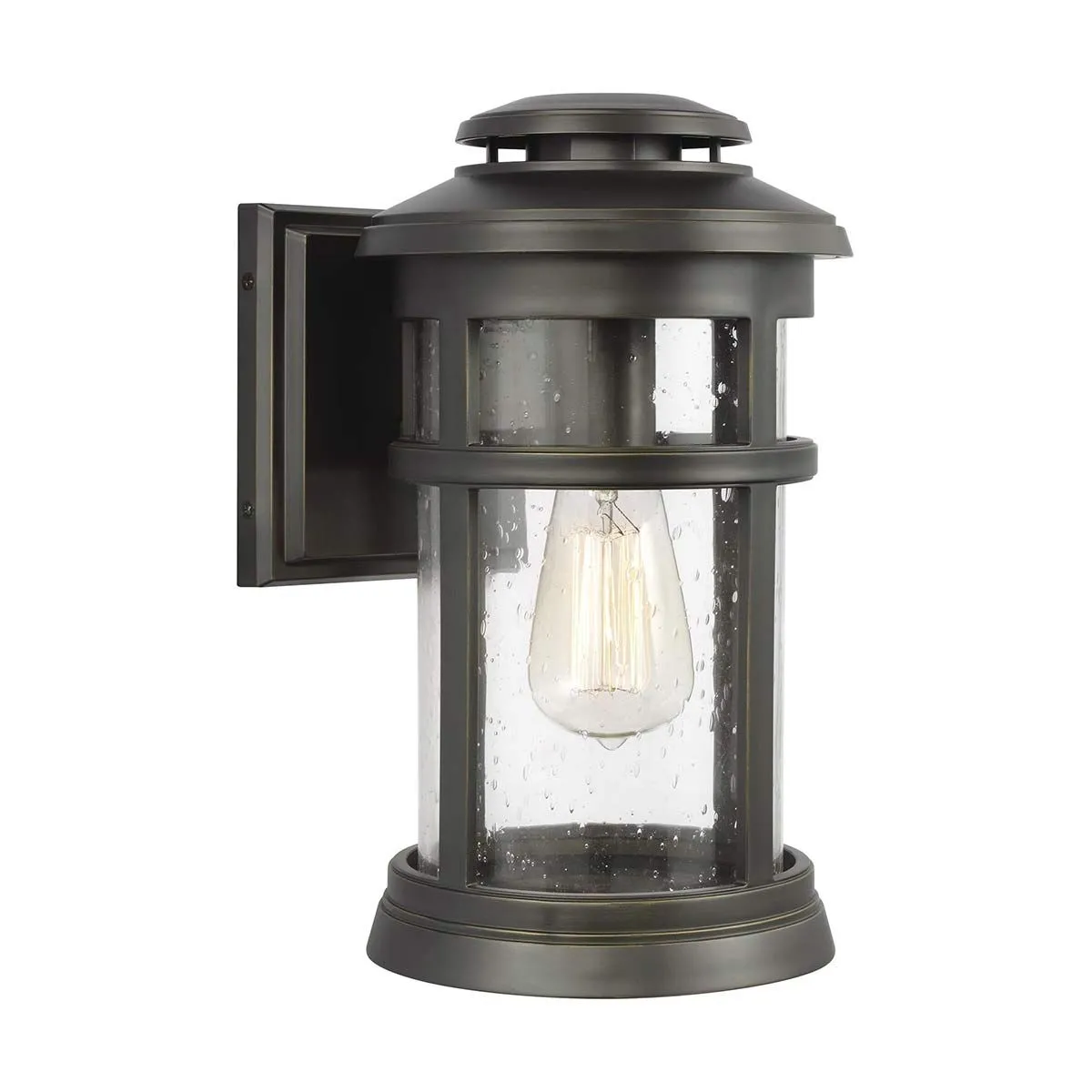 Newport 1 Light Wall Lantern | Antique Bronze