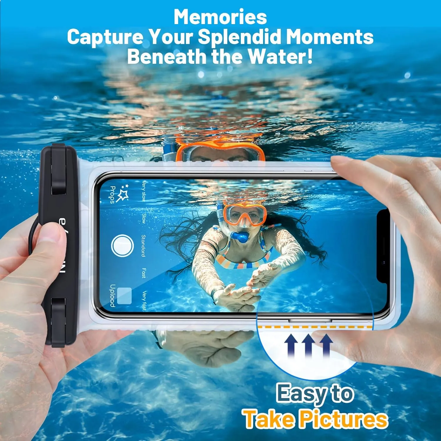 Niveaya Waterproof Phone Pouch, Waterproof Phone Case Compatible for iPhone 15 14 13 12 Pro Max Up to 7", IPX8 Cellphone Kayak Accessories, Travel Essentials 2Pack