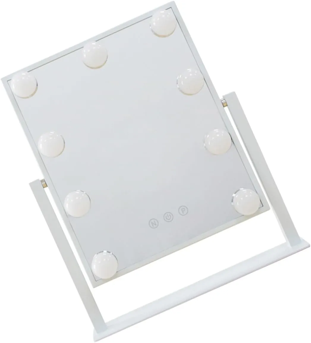 NOLITOY 1pc Led Makeup Mirror Brightness Cosmetic Mirror with Light Tabletop Design for Routine for