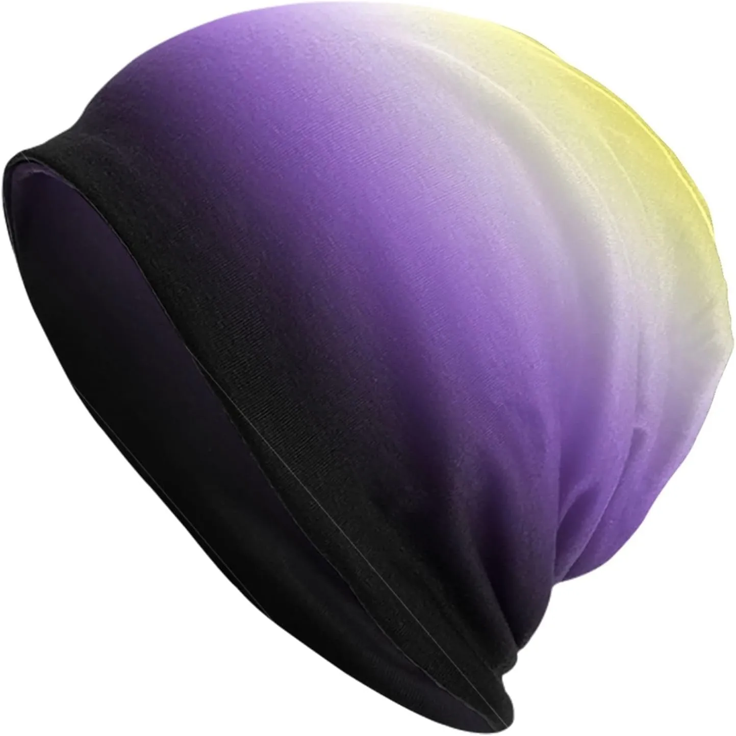 Nonbinary Pride Flag Multifunction Beanie Hat for Men Women Fashion Scarf Soft Stretch Skull Cap