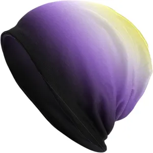 Nonbinary Pride Flag Multifunction Beanie Hat for Men Women Fashion Scarf Soft Stretch Skull Cap