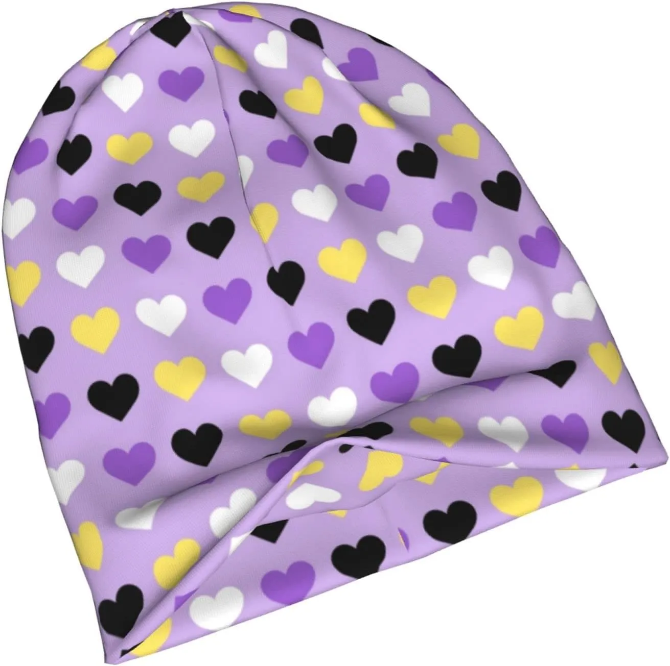 Nonbinary Pride Flag Multifunction Beanie Hat for Men Women Fashion Scarf Soft Stretch Skull Cap
