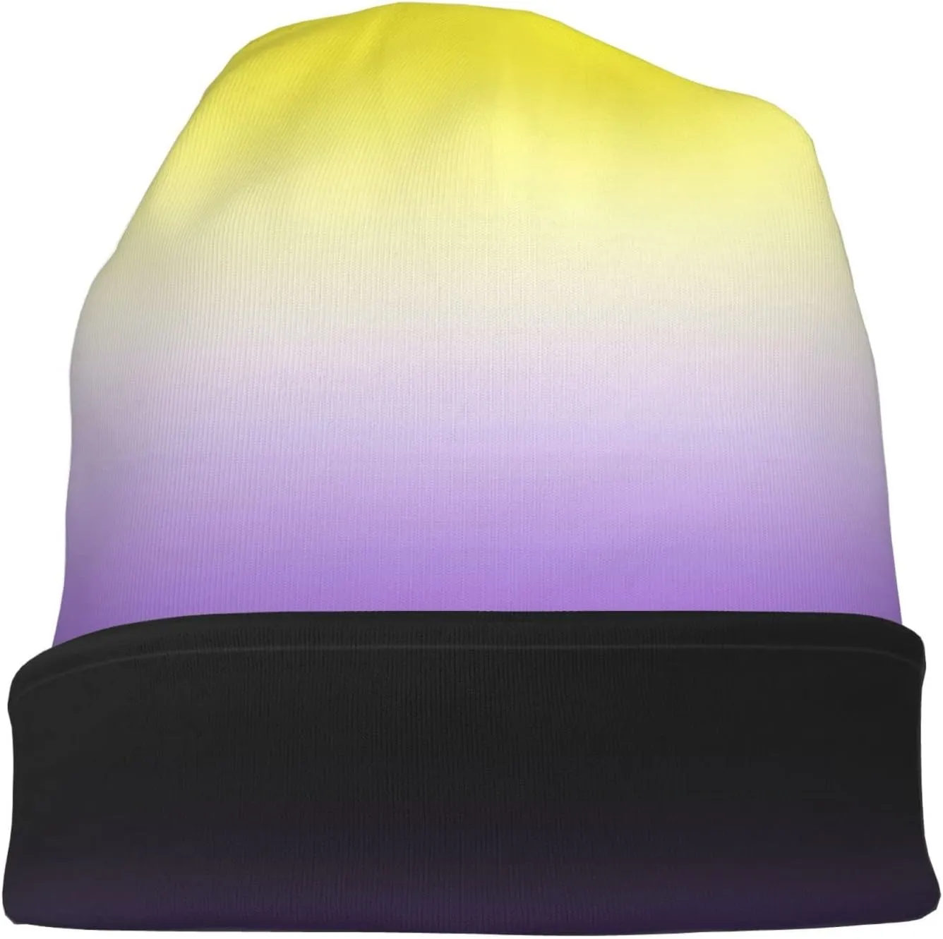 Nonbinary Pride Flag Multifunction Beanie Hat for Men Women Fashion Scarf Soft Stretch Skull Cap