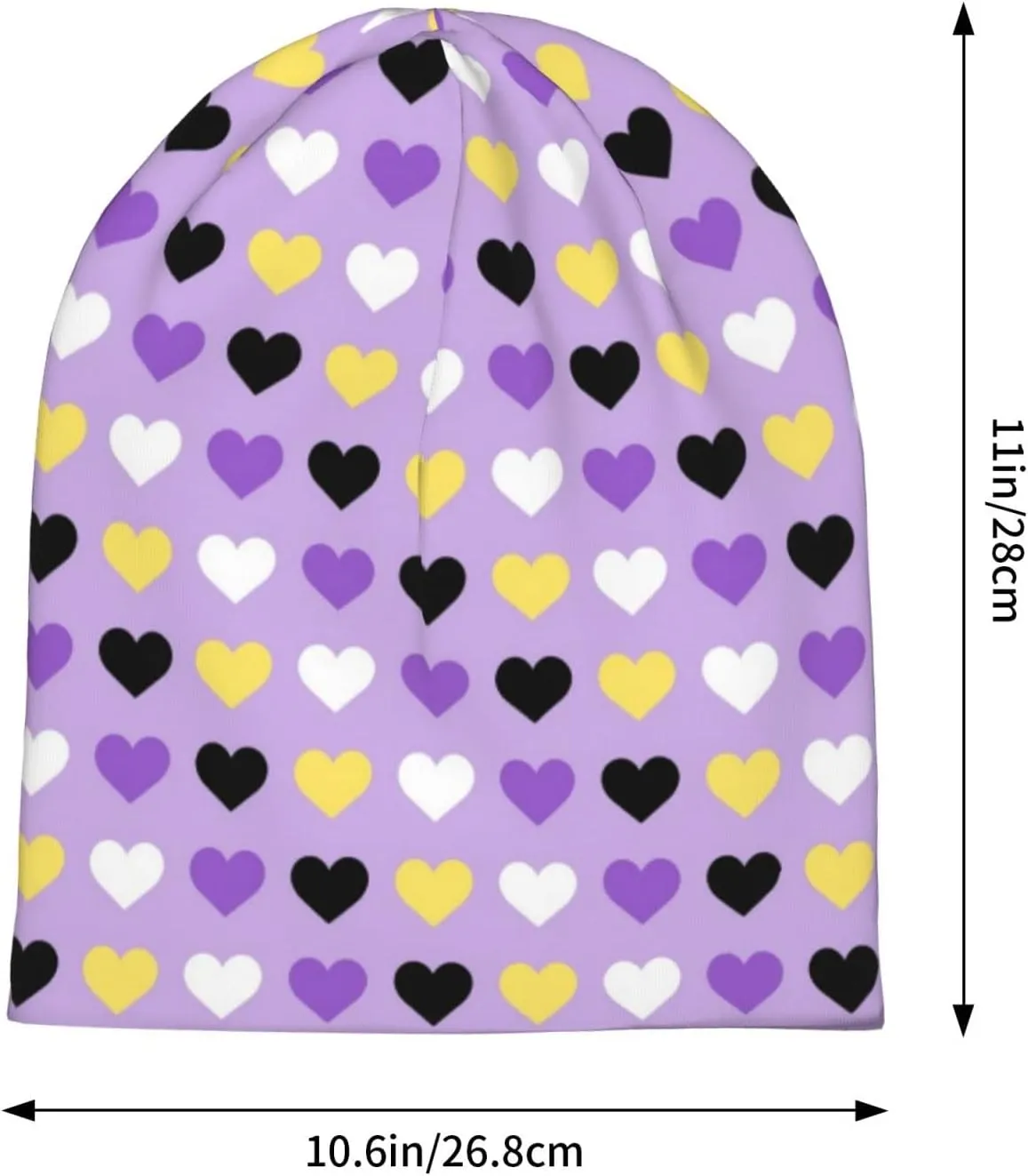 Nonbinary Pride Flag Multifunction Beanie Hat for Men Women Fashion Scarf Soft Stretch Skull Cap