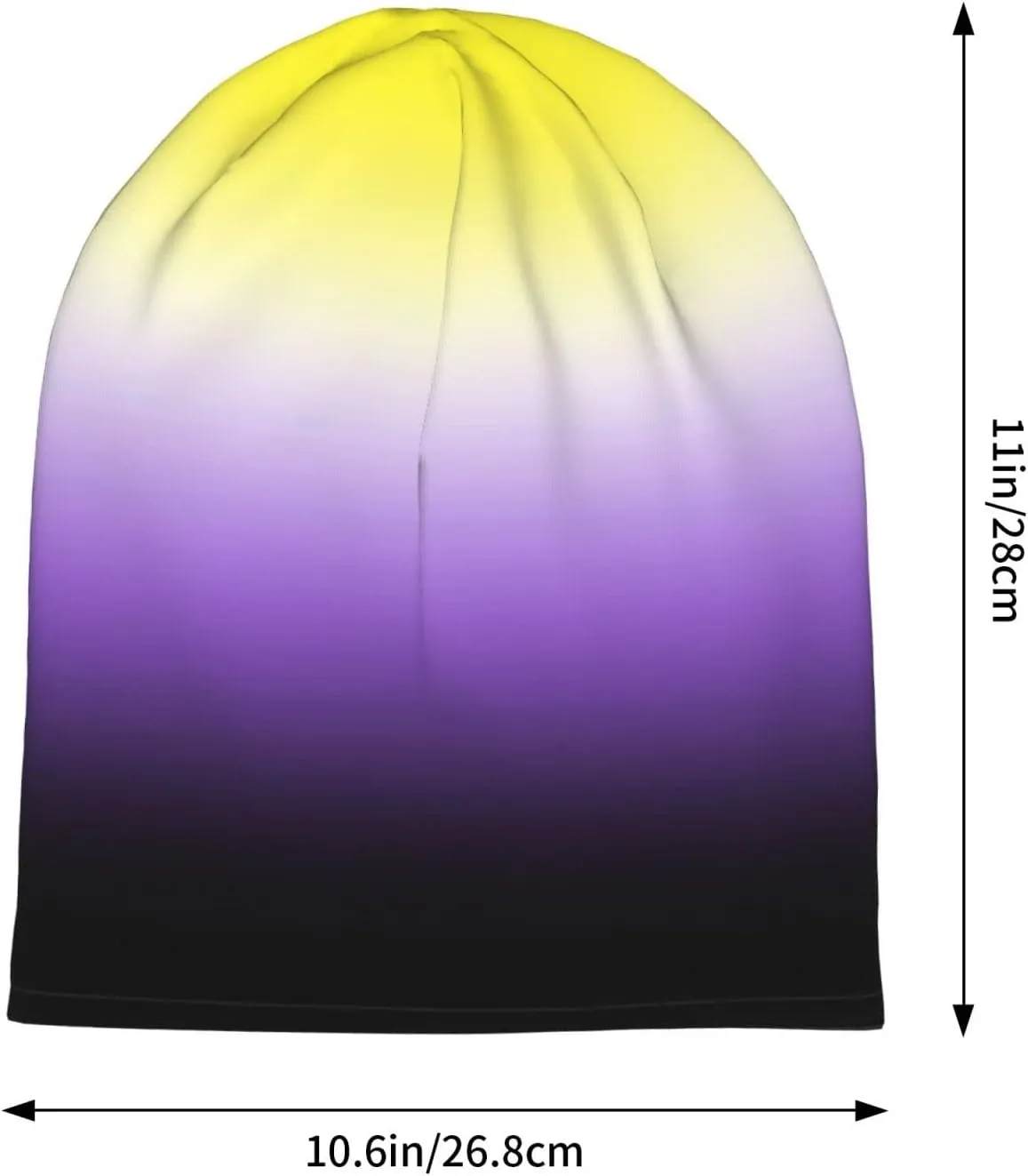 Nonbinary Pride Flag Multifunction Beanie Hat for Men Women Fashion Scarf Soft Stretch Skull Cap