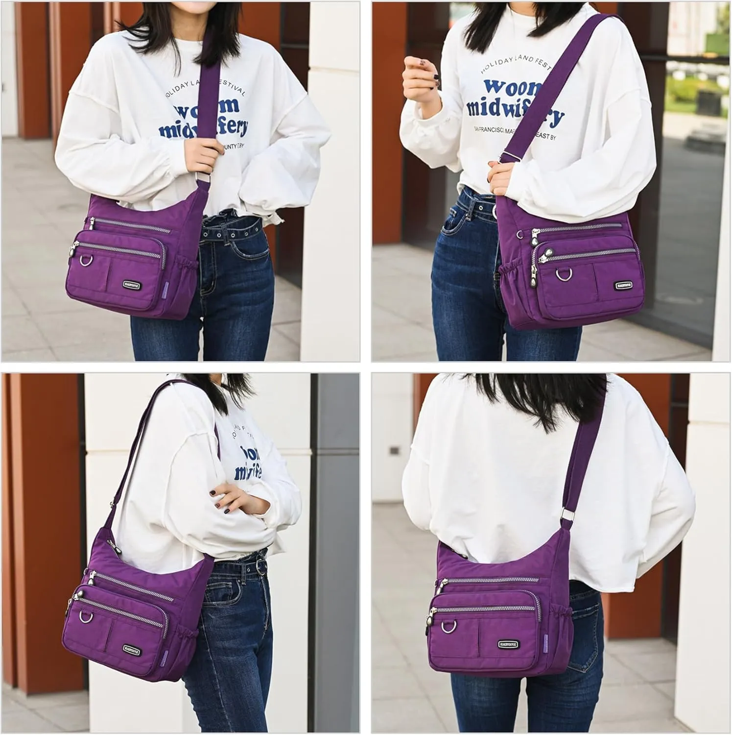 NOTAG Crossbody Bags for Women Multi-Pocket Casual Shoulder Handbags Lightweight Waterproof Purses and Handbags