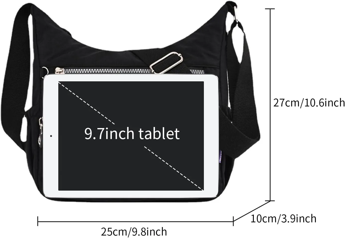 NOTAG Crossbody Bags for Women Multi-Pocket Casual Shoulder Handbags Lightweight Waterproof Purses and Handbags