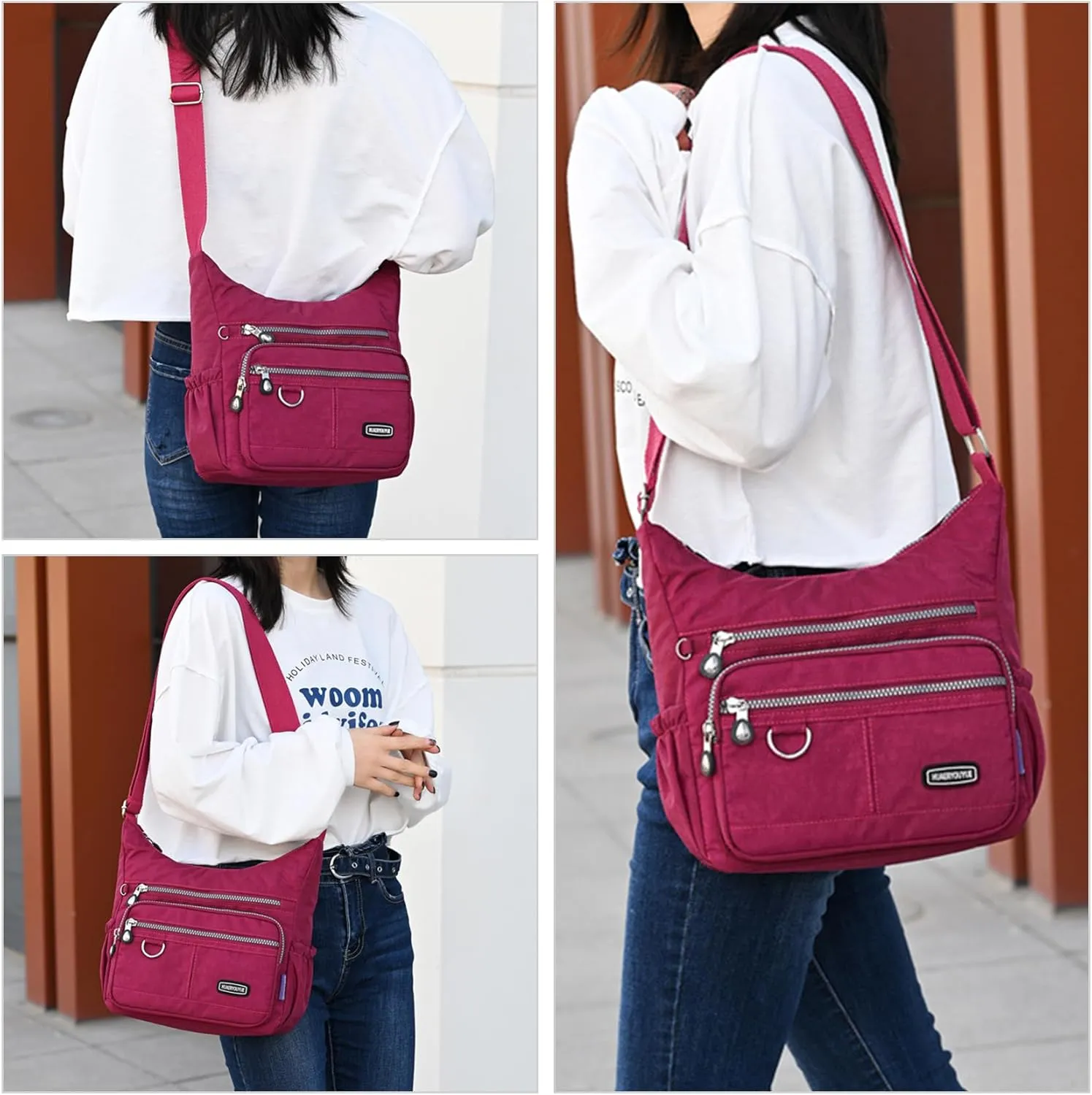 NOTAG Crossbody Bags for Women Multi-Pocket Casual Shoulder Handbags Lightweight Waterproof Purses and Handbags