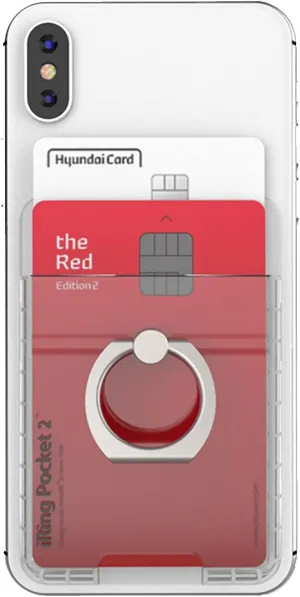 Oaks iRing Pocket 2 UMS-IR03PKTP2 Eyeling Pocket 2, Smartphone Drop Prevention, Safety Grip & Portable Stand, Clear