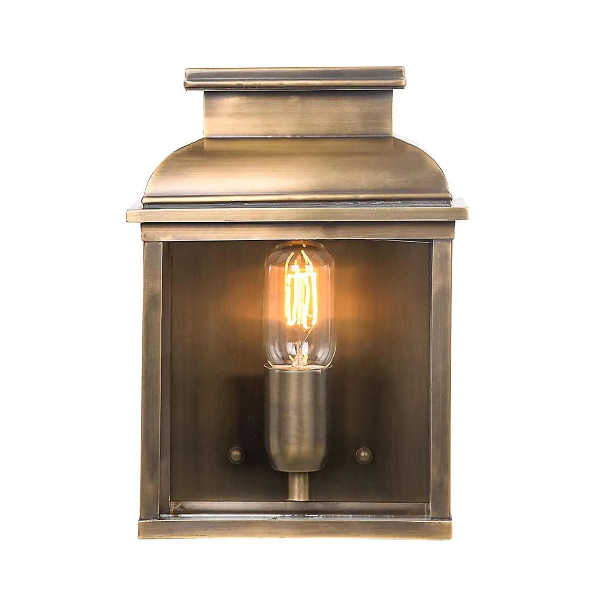 Old Bailey 1 Light Wall Lantern - Brass | Aged Brass