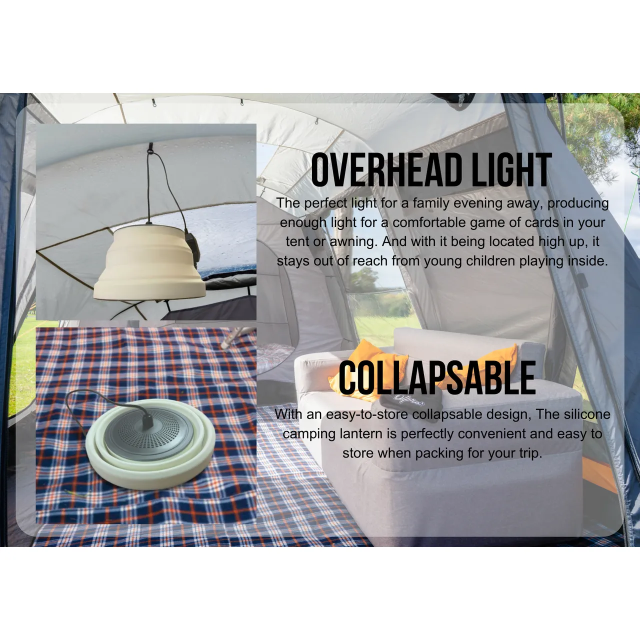Olpro Silicone Camping Lantern Dimmable 240V