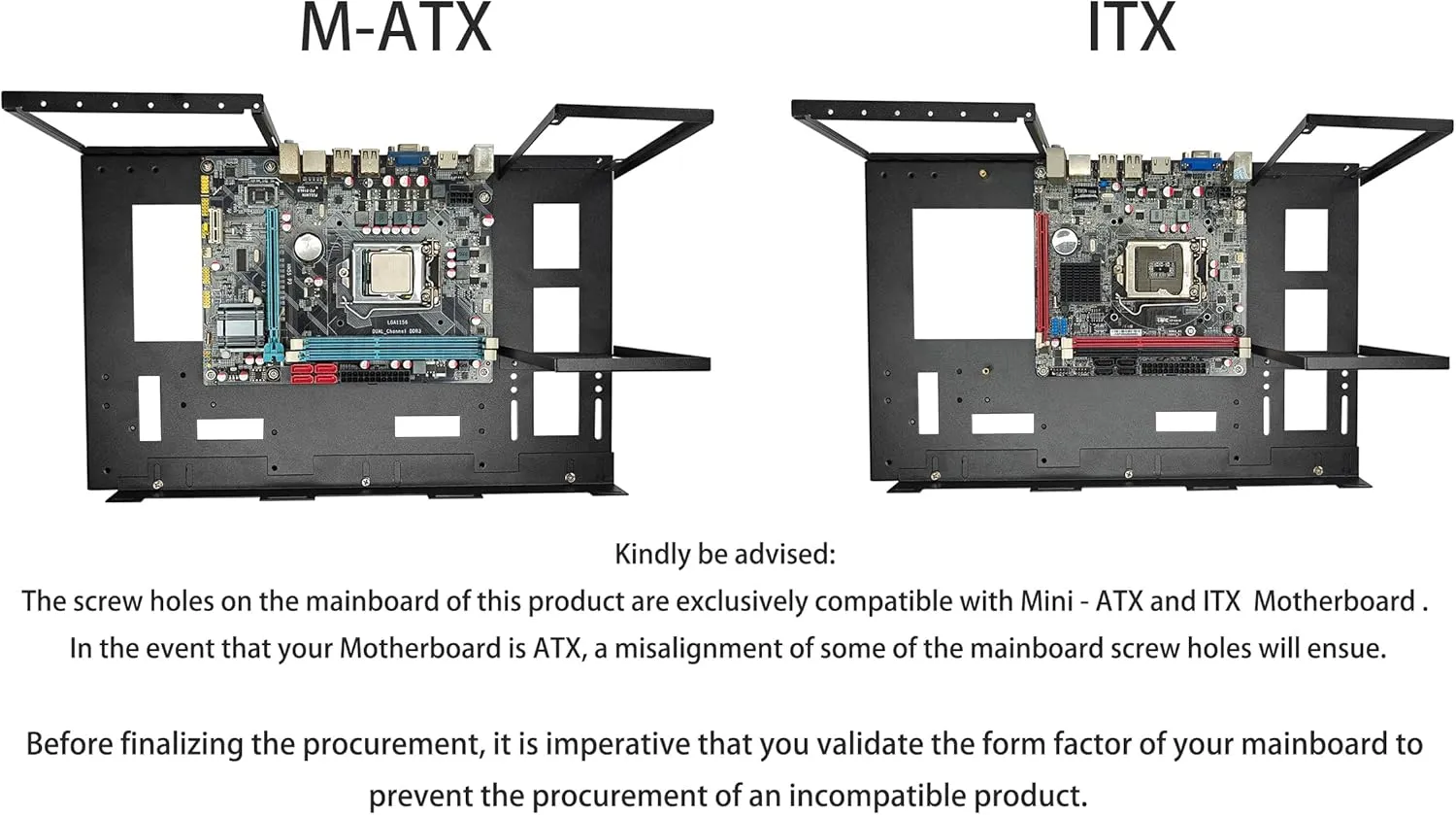 Open Computer Case,Open Air Pc Case, Motherboard AccessoriesTest Stand, DIY Pc Test Bench (Mini ATX)