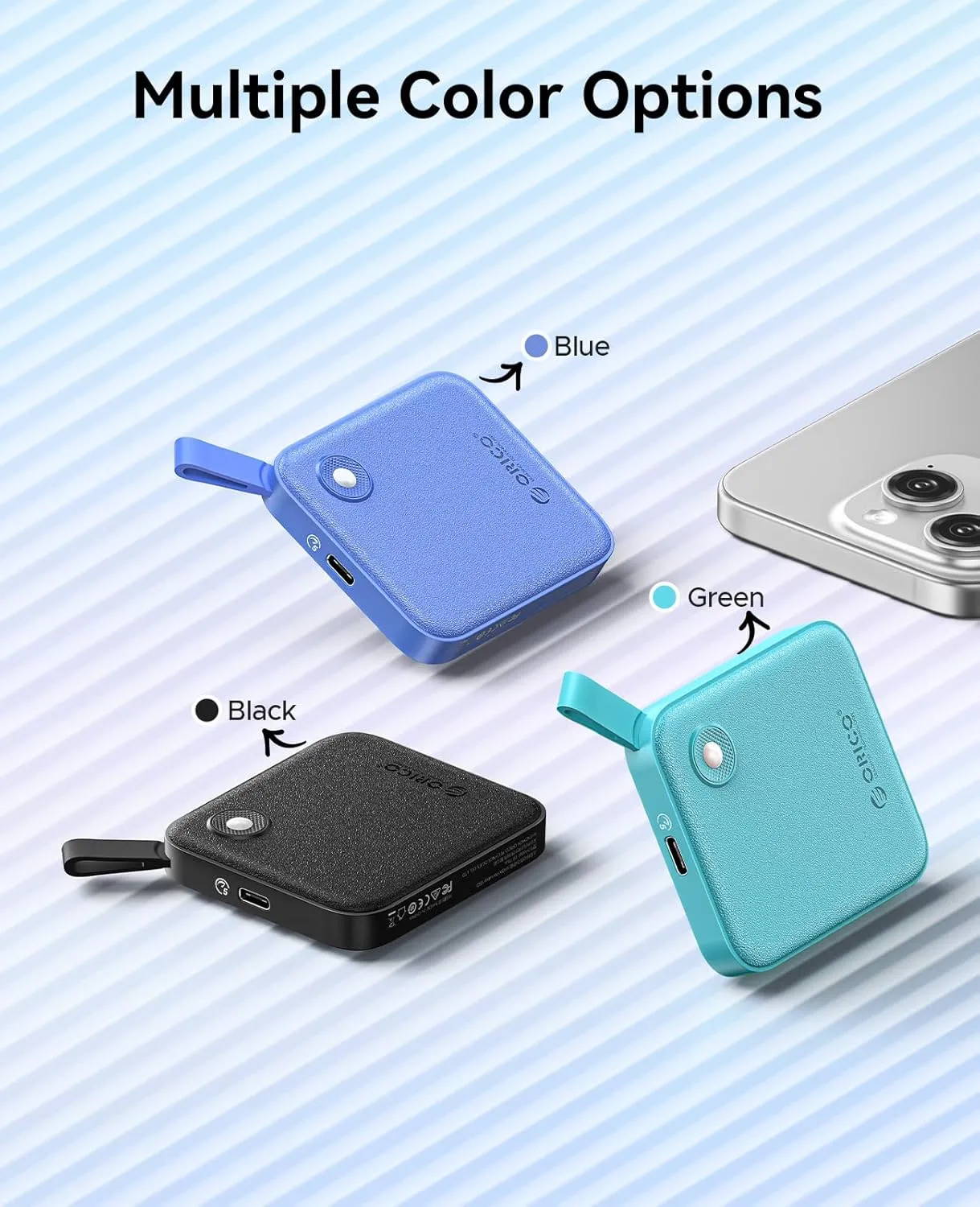 ORICO Portable SSD 4 TB with 2 in 1 USB C Cable, External Solid State Drives, Up to 460MB/s, Status Indicator, Reliable Storage for USB-C Smartphone, PC - B5PLUS(Blue)
