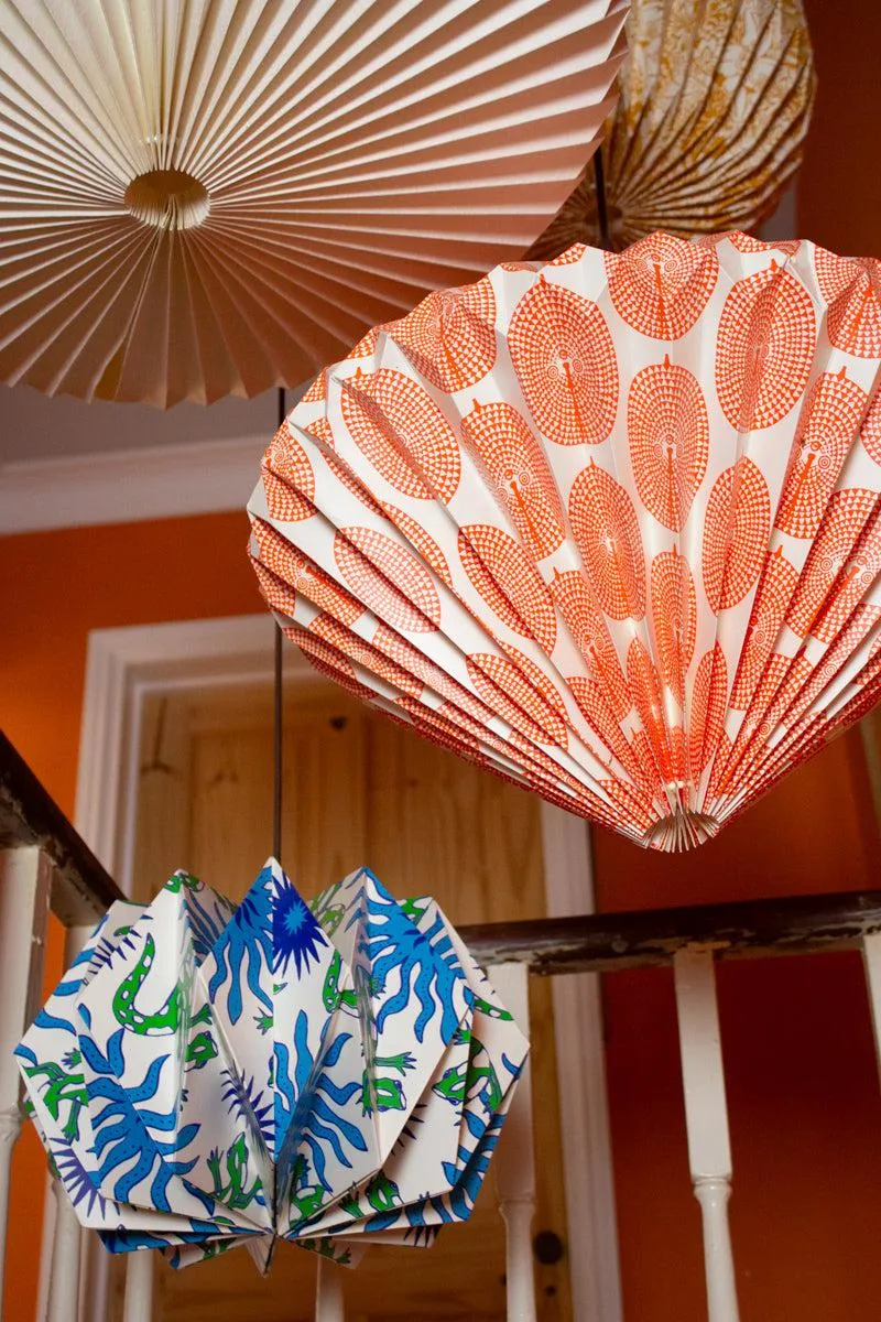 Origami Paper Lightshade Orbit 'Dancing Lizards'