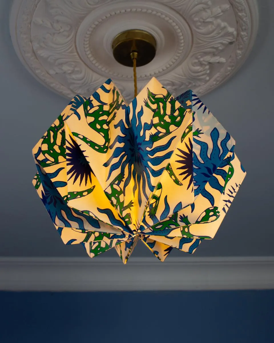 Origami Paper Lightshade Orbit 'Dancing Lizards'