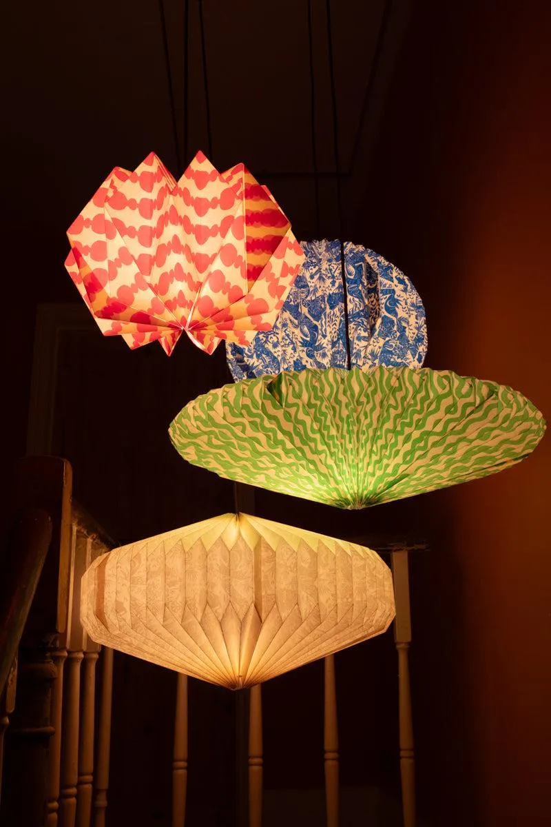 Origami Paper Lightshade Orbit 'Pink Beads'