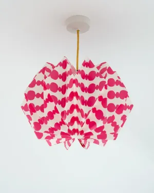 Origami Paper Lightshade Orbit 'Pink Beads'