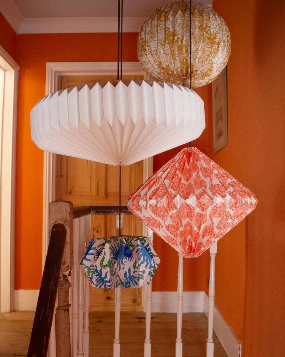 Origami Paper Lightshade Orbit 'Yellow Spring Blooms'